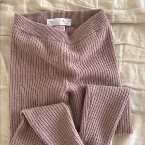 Zara pink cashmere leggings